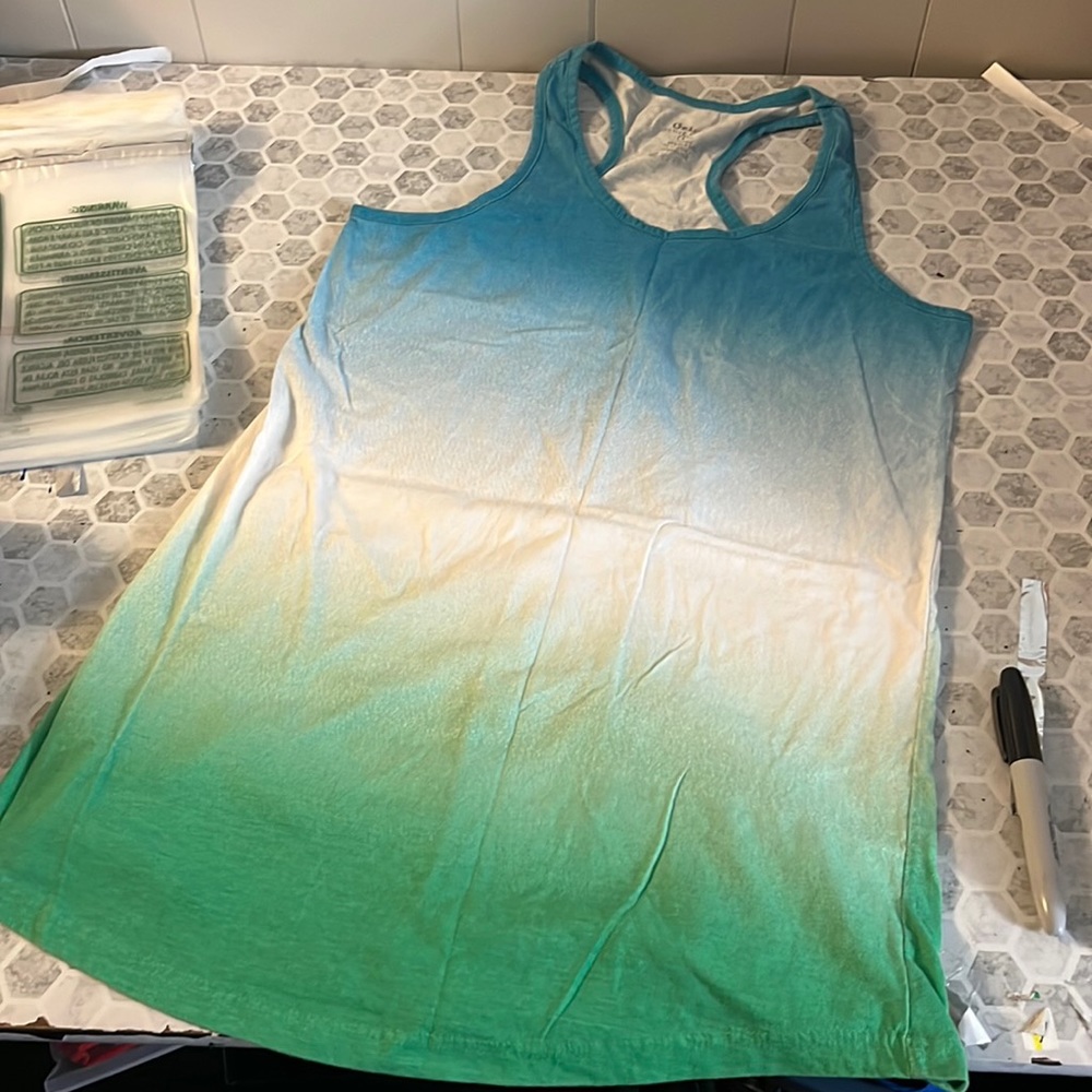 Grip Active Girls Large Ombre Multicolor Tank Top Basics Dress